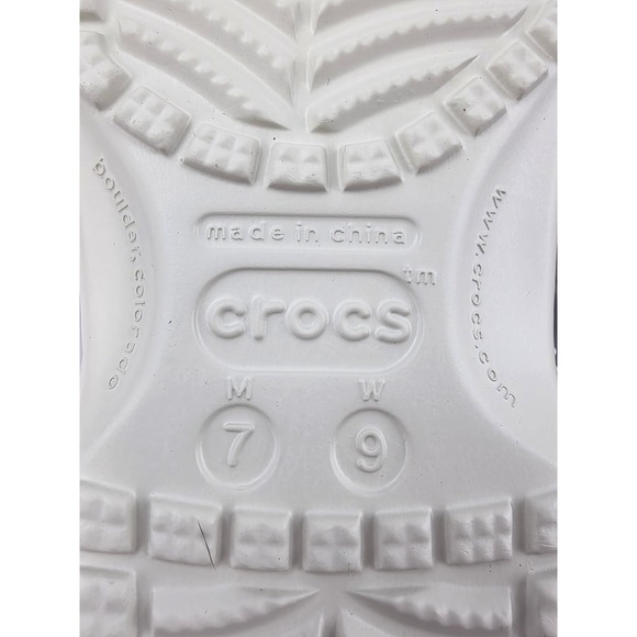 Crocs Classic Clog Off White Mens Size 7 Womens 9 Slip On Sandals Comfort NWT - Picture 11 of 14